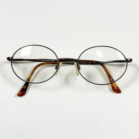 BLUE MOON BM85 Eyeglasses Frame Full Rim Oval 51-19-140 Metal Matte Brown Unisex - Picture 2 of 14